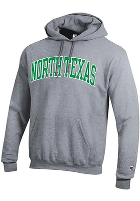 Champion North Texas Mean Green Mens Arch Twill Long Sleeve Hoodie