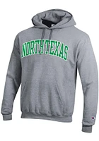 Champion North Texas Mean Green Mens Arch Twill Long Sleeve Hoodie