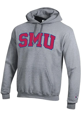 Champion SMU Mustangs Mens Grey Arch Twill Long Sleeve Hoodie