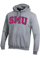 Champion SMU Mustangs Mens Grey Arch Twill Long Sleeve Hoodie