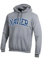 Champion Xavier Musketeers Mens Grey Arch Twill Long Sleeve Hoodie