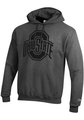 Champion Ohio State Buckeyes Mens Charcoal Tonal Long Sleeve Hoodie