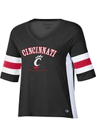 Champion Cincinnati Bearcats Womens Varsity Sleeve Stripe Short T-Shirt