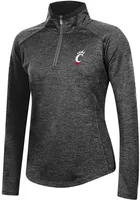 Champion Cincinnati Bearcats Womens Black Two Tone 1/4 Zip Pullover