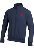 Champion Dayton Flyers Mens Navy Blue Fleece Long Sleeve 1/4 Zip Pullover