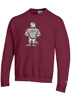 Champion Saint Josephs Hawks Mens Cardinal Vault Logo Long Sleeve Crew Sweatshirt