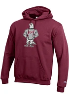 Champion Saint Josephs Hawks Mens Cardinal Vault Logo Long Sleeve Hoodie