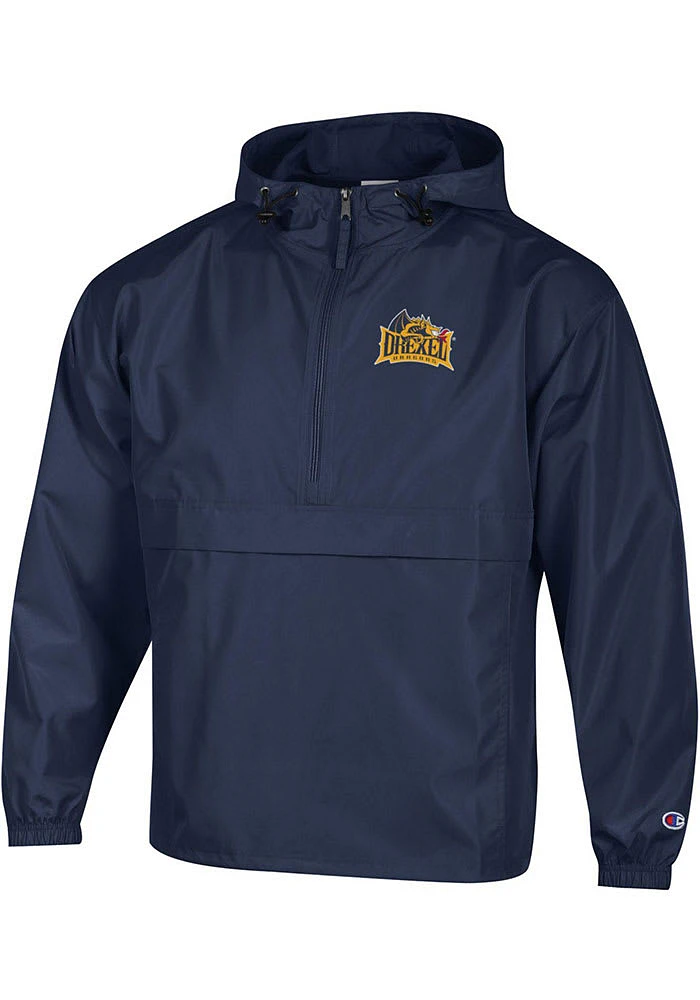 Champion Drexel Dragons Mens Navy Blue Primary Logo Light Weight Jacket
