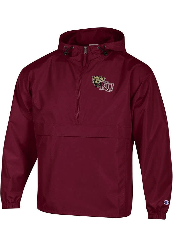 Champion Kutztown University Mens Maroon Primary Logo Light Weight Jacket