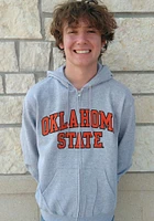 Champion Oklahoma State Cowboys Mens Grey Powerblend Twill Long Sleeve Full Zip Jacket