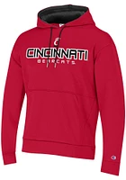 Champion Cincinnati Bearcats Mens Red Stadium Athletic Fleece Hood