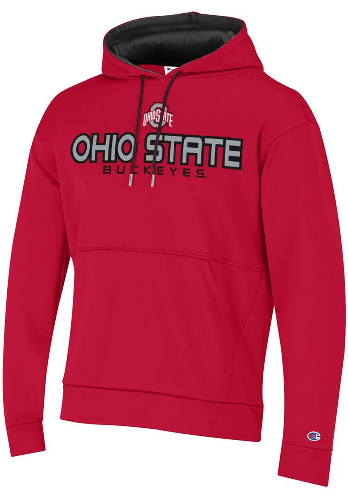 Champion Ohio State Buckeyes Mens Red Stadium Athletic Style Hood