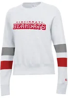 Champion Cincinnati Bearcats Womens Sleeve Blocked Crew Sweatshirt