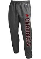 Champion Saginaw Valley State Cardinals Mens Charcoal Closed Bottom Sweatpants
