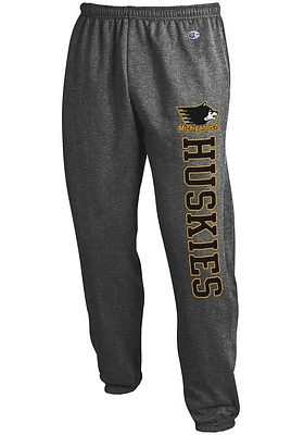 Champion Michigan Tech Huskies Mens Charcoal Closed Bottom Sweatpants