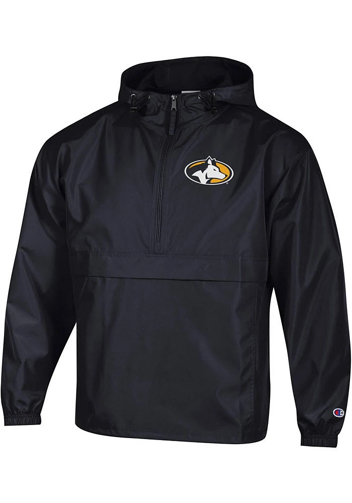 Champion Michigan Tech Huskies Mens Black Packable Light Weight Jacket