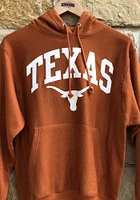 Champion Texas Longhorns Mens Burnt Orange Reverse Weave Arch Mascot Name Long Sleeve Hoodie