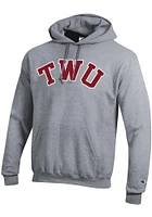 Champion Texas Womans University Mens Grey Arch Name Long Sleeve Hoodie