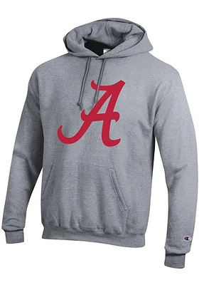Champion Alabama Crimson Tide Mens Grey Big Logo Long Sleeve Hoodie