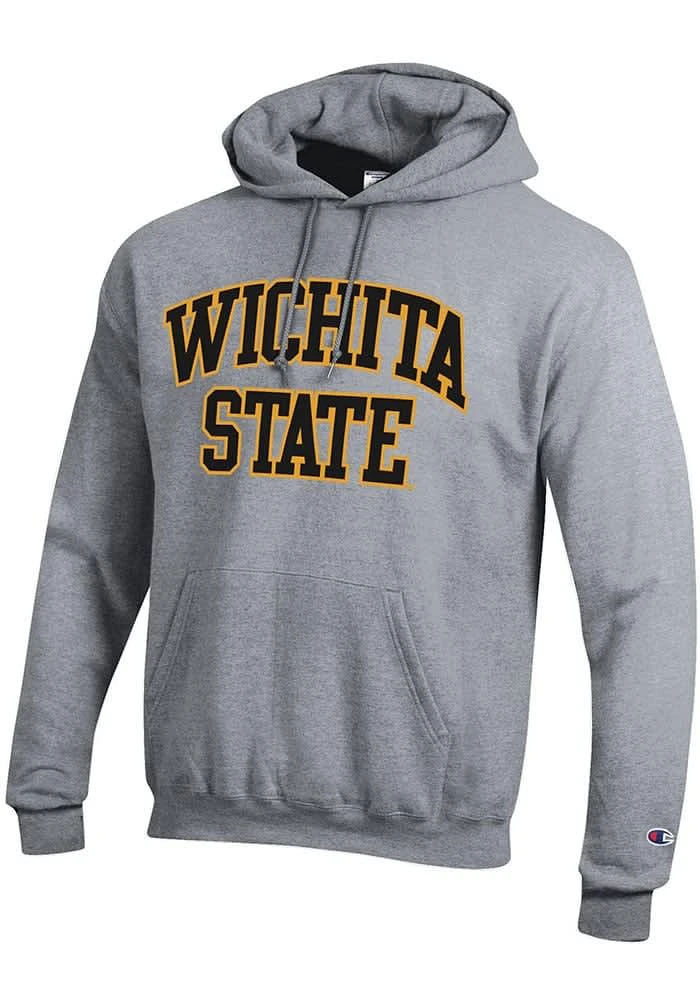 Champion Wichita State Shockers Mens Arch Name Long Sleeve Hoodie
