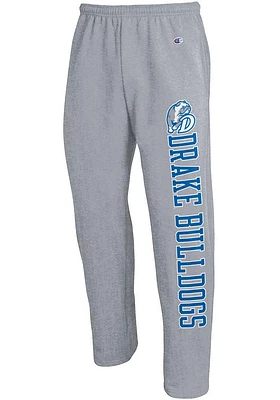 Champion Drake Bulldogs Mens Grey Open Bottom Sweatpants