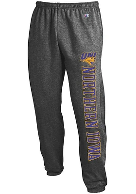 Champion Northern Iowa Panthers Mens Charcoal Closed Bottom Sweatpants