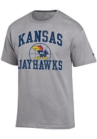 Champion Kansas Jayhawks Grey Wordmark Jersey Short Sleeve T Shirt