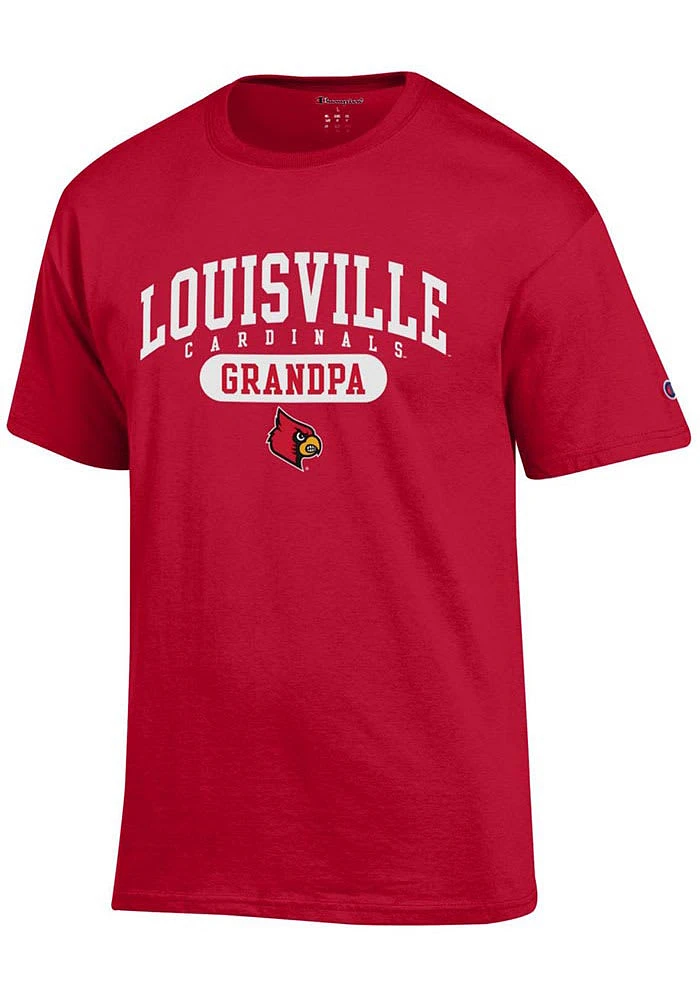Champion Louisville Cardinals Red GRANDPA PILL Style Short Sleeve T Shirt