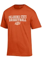 Champion Oklahoma State Cowboys Orange Primary Team Basketball Short Sleeve T Shirt