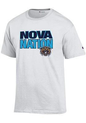 Champion Villanova Wildcats White Slogan Short Sleeve T Shirt