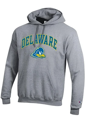 Champion Delaware Fightin' Blue Hens Mens Arch Mascot Long Sleeve Hoodie