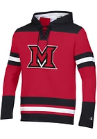 Champion Miami RedHawks Mens Red Hockey Long Sleeve Hoodie