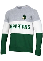 Champion Michigan State Spartans Mens Blocked Long Sleeve Crew Sweatshirt