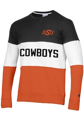 Champion Oklahoma State Cowboys Mens Blocked Long Sleeve Crew Sweatshirt