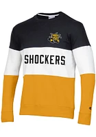 Champion Wichita State Shockers Mens Black Blocked Long Sleeve Crew Sweatshirt