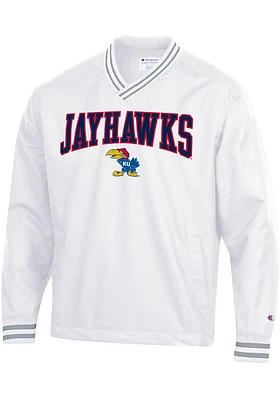 Champion Kansas Jayhawks Mens White Scout Pullover Jackets