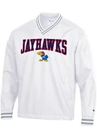 Champion Kansas Jayhawks Mens White Scout Pullover Jackets