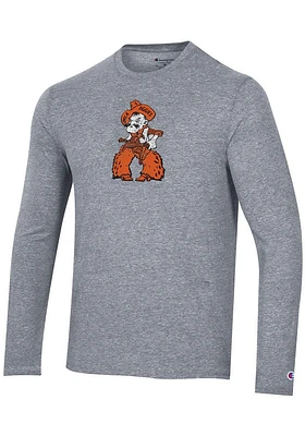 Champion Oklahoma State Cowboys Charcoal Tri-Blend Long Sleeve Fashion T Shirt