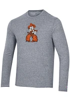 Champion Oklahoma State Cowboys Charcoal Tri-Blend Long Sleeve Fashion T Shirt