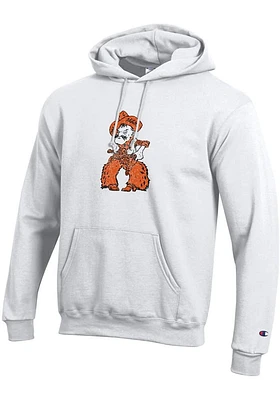 Champion Oklahoma State Cowboys Mens White Powerblend Long Sleeve Hoodie