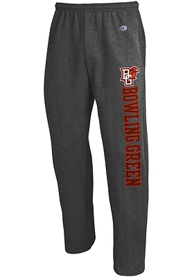 Champion Bowling Green Falcons Mens Charcoal Open Bottom Sweatpants
