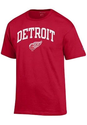 Champion Detroit Red Wings Arch Name Mascot Short Sleeve T Shirt