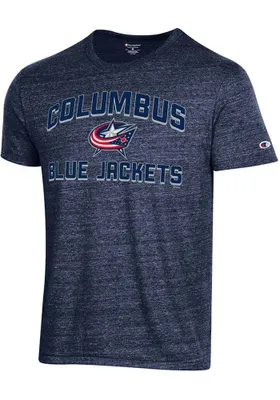 Champion Columbus Blue Jackets Navy Heart And Soul Short Sleeve Fashion T Shirt