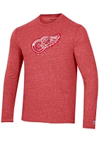 Champion Detroit Red Wings Primary Logo Long Sleeve Fashion T Shirt