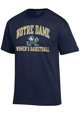 Champion Notre Dame Fighting Irish Navy Blue Number One Graphic Basketball Edition Short Sleeve T..