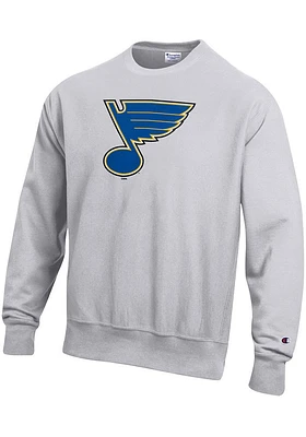 Champion St Louis Blues Mens Grey LOGO Long Sleeve Crew Sweatshirt