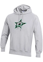 Champion Dallas Stars Mens Grey LOGO Long Sleeve Hoodie