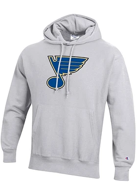 Champion St Louis Blues Mens Grey LOGO Long Sleeve Hoodie