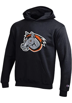 Champion Kansas City Mavericks Youth Black Primary Logo Long Sleeve Hoodie