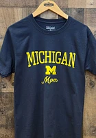 Champion Michigan Wolverines Womens Blue Mom Short Sleeve T-Shirt